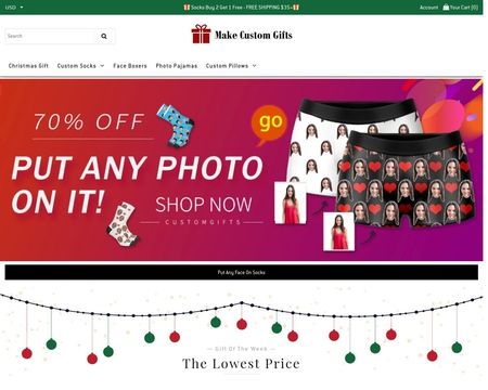 website thubmnail of Makecustomgifts