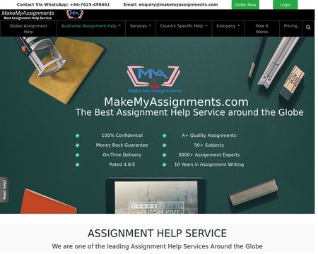 website thubmnail of MakeMyAssignments