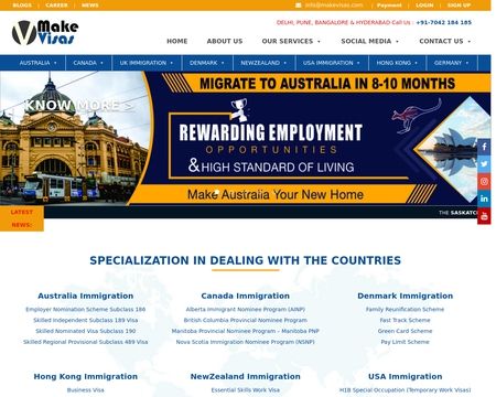 website thubmnail of MakeVisas