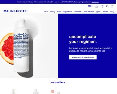 website thubmnail of Malin and Goetz