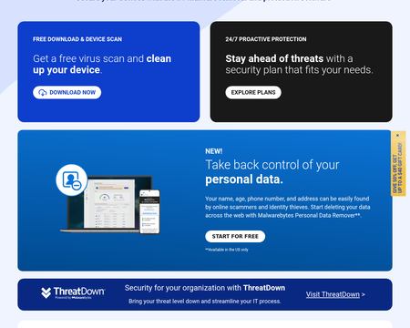 website thubmnail of Malwarebytes