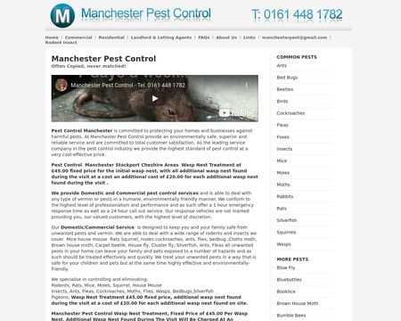 website thubmnail of Manchester Pest Control
