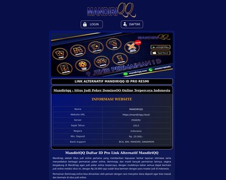 website thubmnail of Mandiriqq.cloud