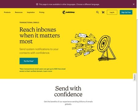 website thubmnail of Mandrill