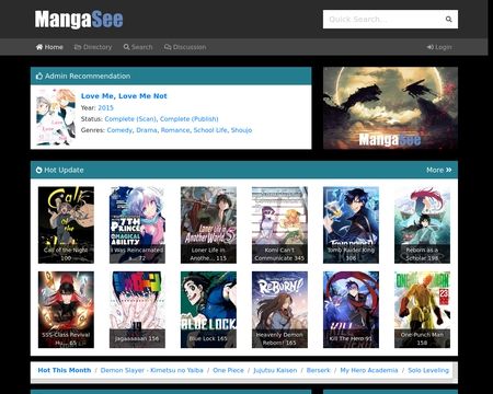 website thubmnail of Mangasee123
