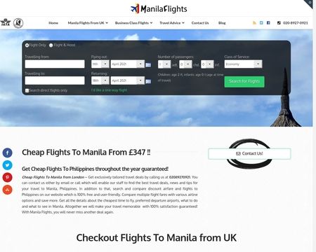 website thubmnail of Manilaflights.net