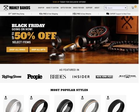 website thubmnail of Manly Bands