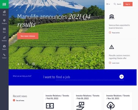 website thubmnail of Manulife