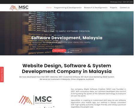 website thubmnail of System Development Malaysia