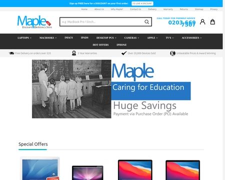 website thubmnail of Mapleuk UK