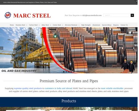 website thubmnail of Marcsteelindia
