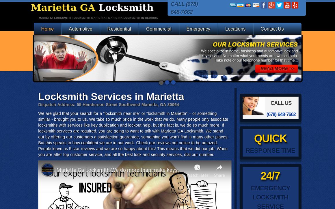 website thubmnail of Mariettagalocksmith