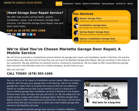 website thubmnail of Mariettagaragedoorrepair.org