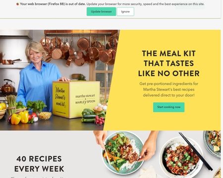 website thubmnail of Martha & Marley Spoon