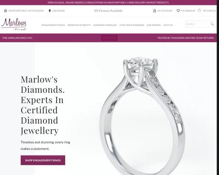 website thubmnail of Marlowsdiamonds.co.uk