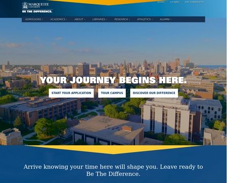 website thubmnail of Marquette University