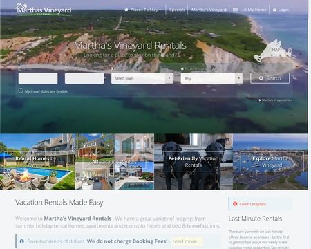 website thubmnail of Martha's Vineyard Rentals MV Vacation Rental Homes Rooms Inns & Hotels