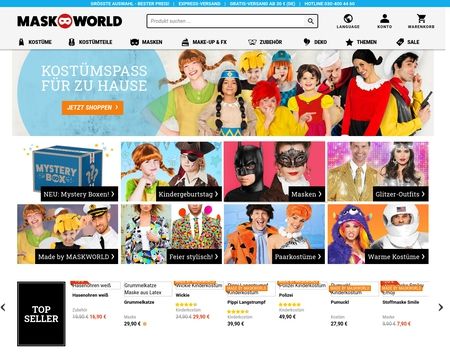 website thubmnail of Maskworld.com