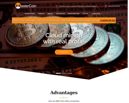 website thubmnail of Mastercoin.top