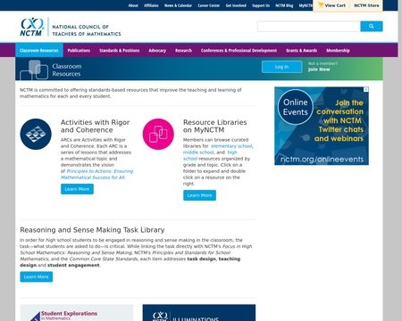website thubmnail of National Council of Teachers of Mathematics