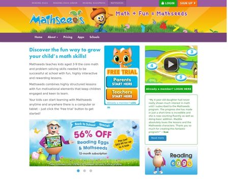 website thubmnail of MathSeeds