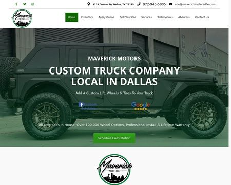 website thubmnail of Maverickmotorsdfw