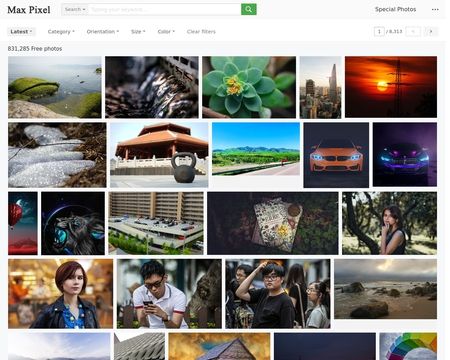 website thubmnail of Max Pixel