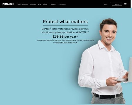 website thubmnail of McAfee UK