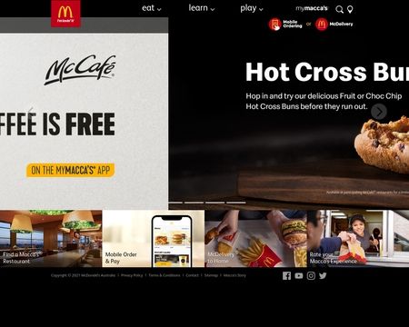 website thubmnail of Mcdonalds.com.au