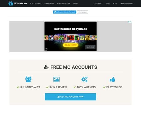 website thubmnail of MCleaks
