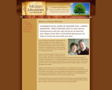 website thubmnail of Mcleanministries.org