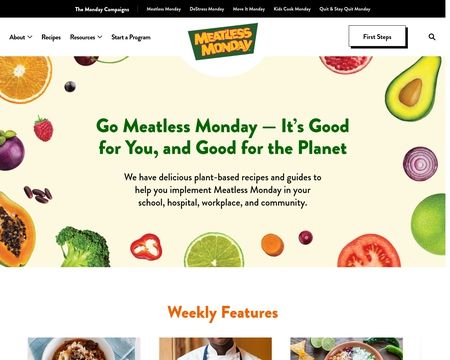 website thubmnail of Meatless Monday