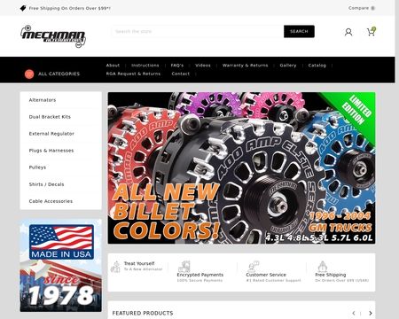 website thubmnail of Mechman Alternators