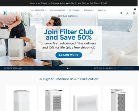 website thubmnail of Medify Air