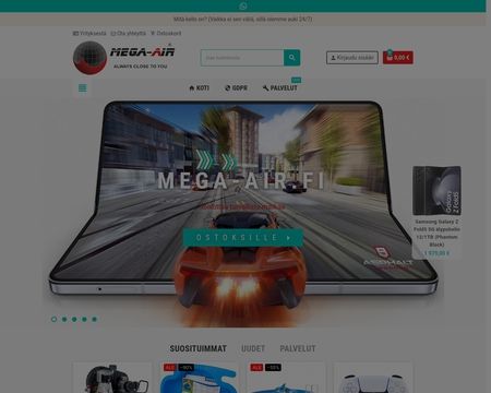 website thubmnail of Mega-air.fi