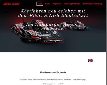 website thubmnail of Mega-kart.de