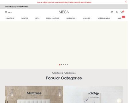 website thubmnail of Megafurniture.sg