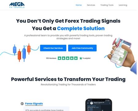 website thubmnail of MegaFX Signals