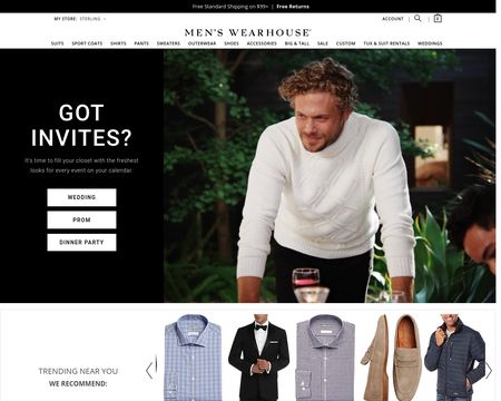 website thubmnail of Men's Wearhouse