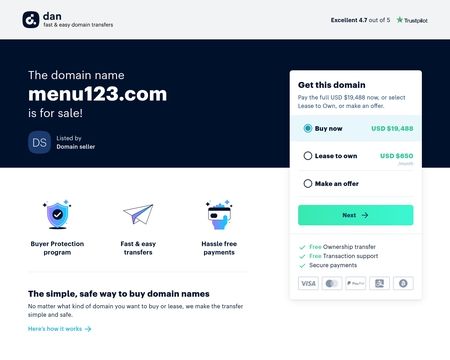 website thubmnail of Menu123