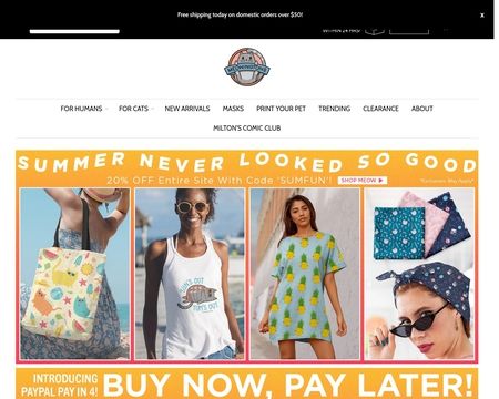 website thubmnail of Meowingtons
