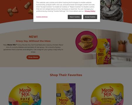 website thubmnail of Meow Mix