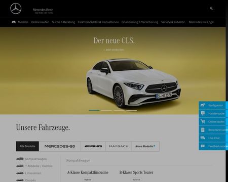 website thubmnail of Mercedes-benz.de