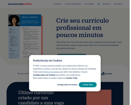 website thubmnail of Meucurriculoperfeito.com.br