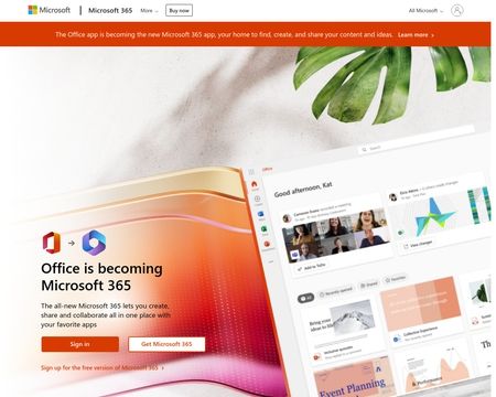 website thubmnail of Microsoft365