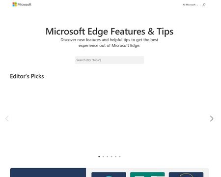 website thubmnail of Microsoftedgetips.microsoft