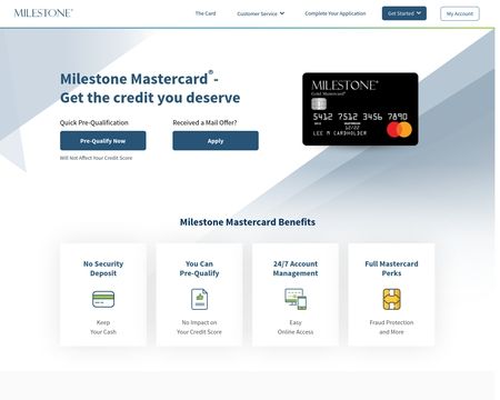 website thubmnail of MilestoneCreditCard