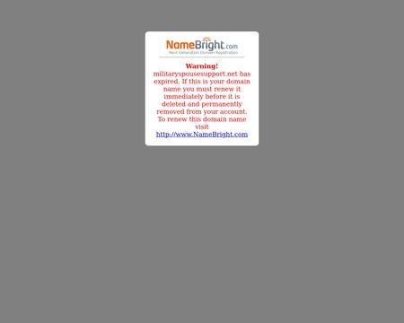 website thubmnail of Militaryspousesupport.net