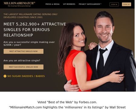 website thubmnail of MillionaireMatch
