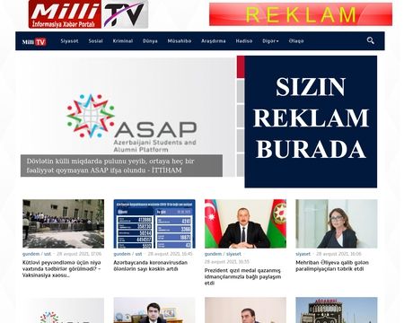 website thubmnail of Millitv.az